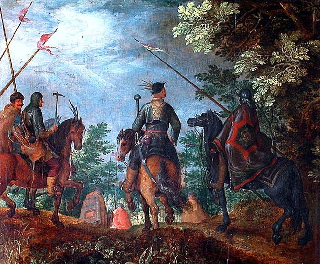 Roelant Savery Polish cavalry marching in the wood Spain oil painting art